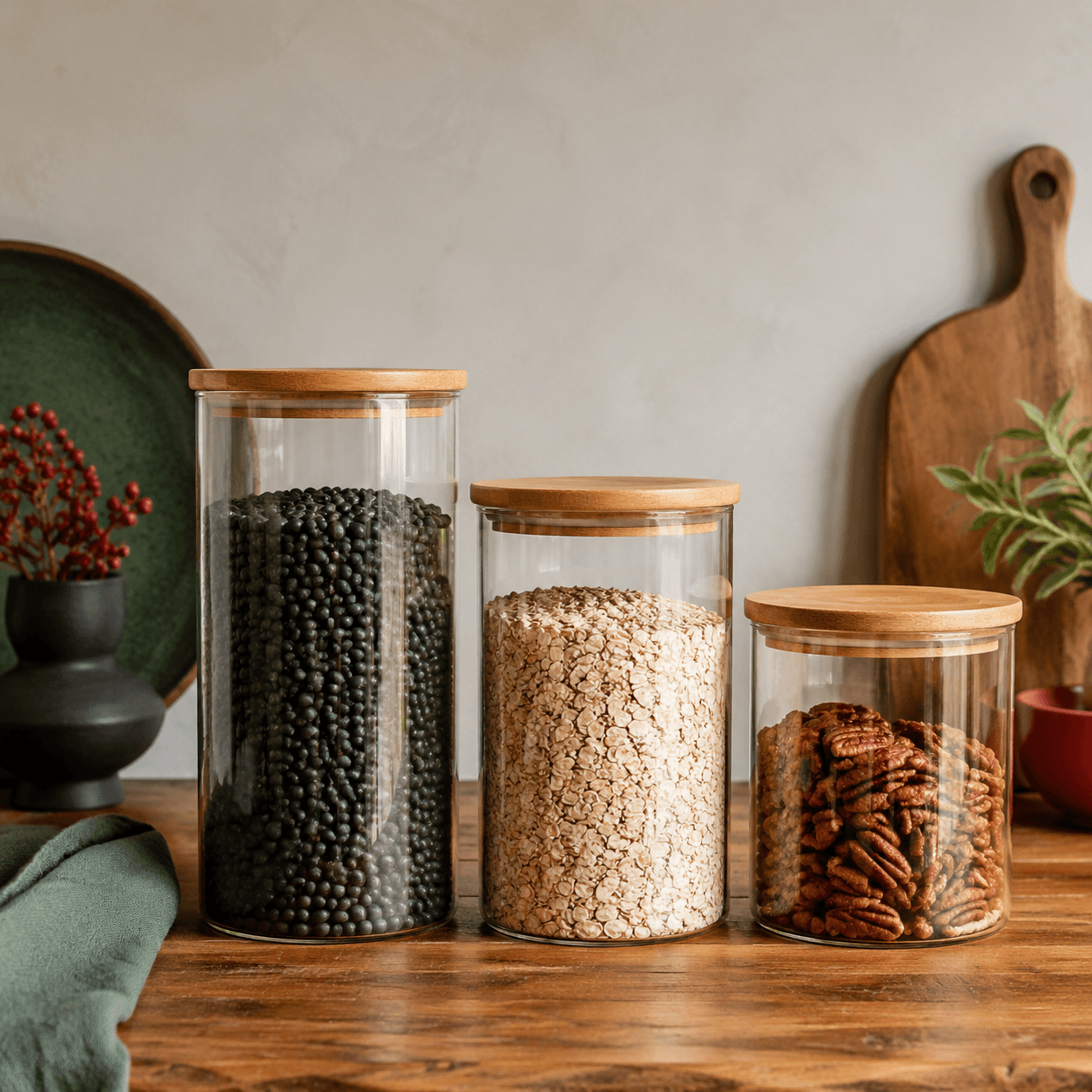 Glass Canister Trio — main view